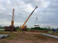 Ép cọc tròn D350 cho công trình nền đất yếu tại Cần Giuộc không ảnh hưởng nhà bên cạnh