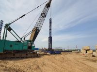 Dịch vụ ép cọc tròn D400 cho nhà dân tại Thạnh Hóa
